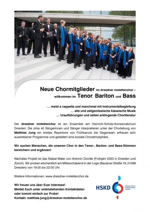 Neue Mitsänger gesucht